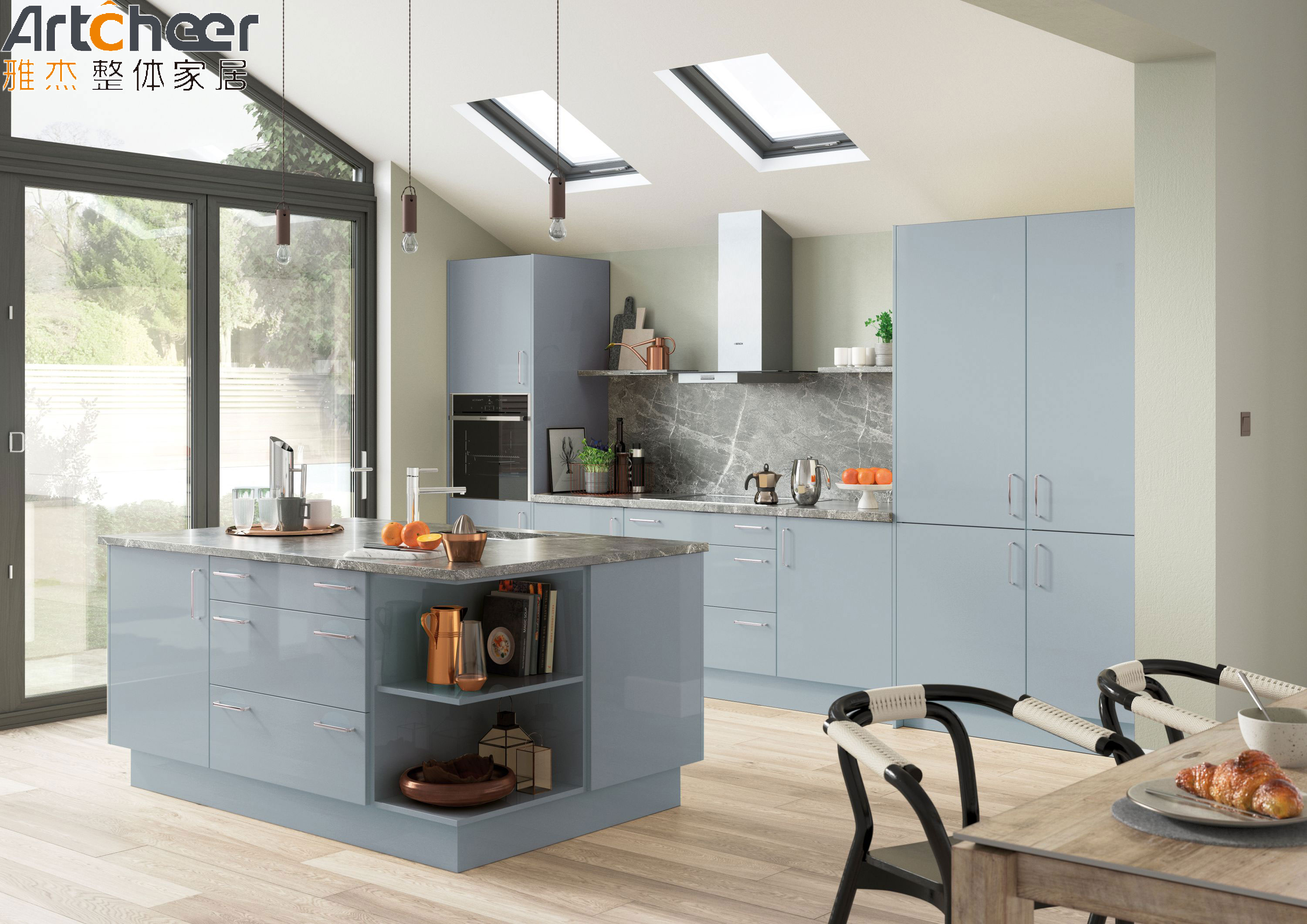 Wood Melamine Modern Furniture Kitchen Cabinet with E1 or ECO Friendly Material Grade