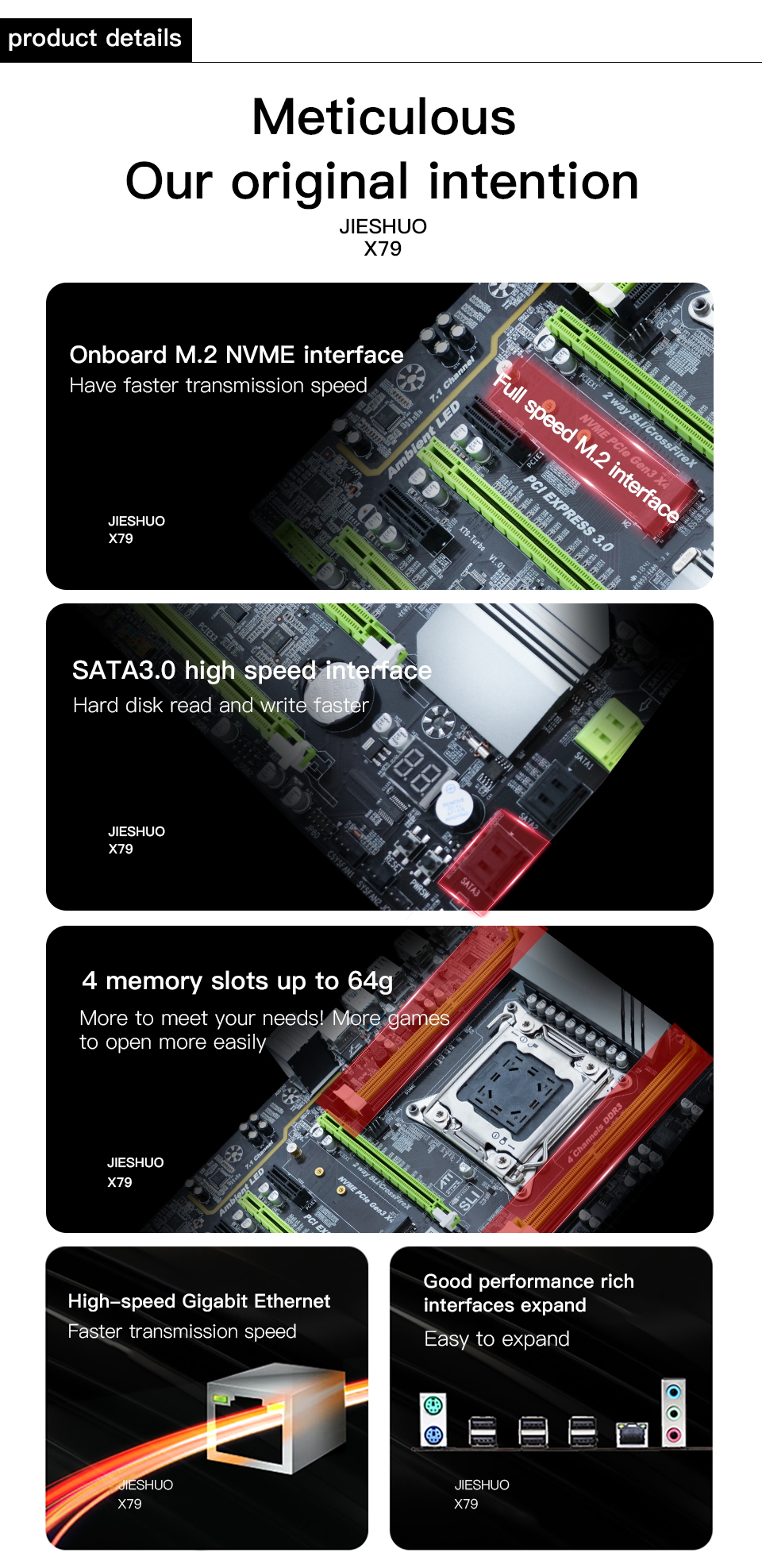X79 Desktop Computer Motherboard