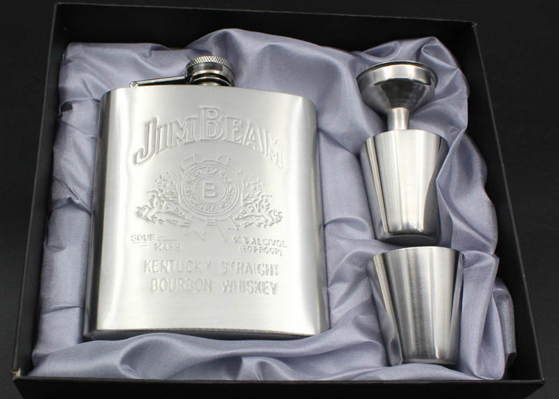 7 Oz Small Wine Pot Pocket Hip Flask High End Set Adult Use Logo Printed