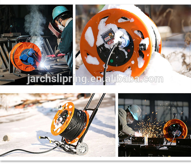 Multifunctional Dustproof  sockets rubber Cable Reel, extension cord reel drum cable tray 80m,100m