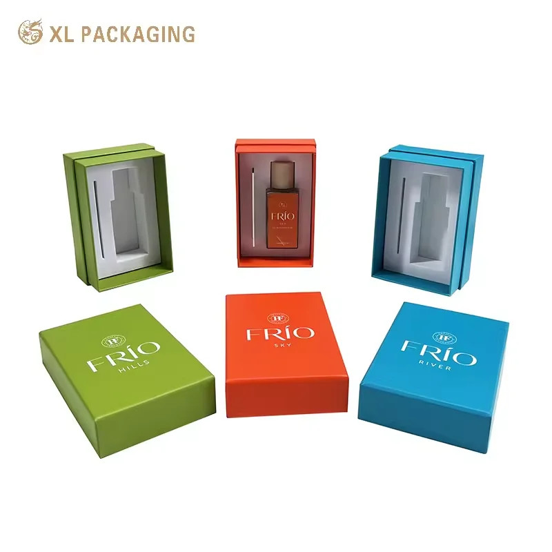 Premium Perfume Paper Box 3 Parts Lid and Base Perfume Gift Box Vibrant Color Automated Production with EVA Inner Tray