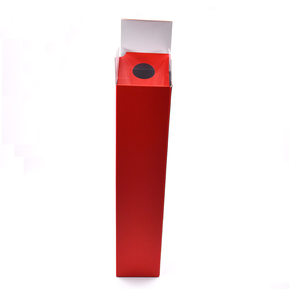 Custom Red Single Bottle Gift Box For Champagne Smooth Surface