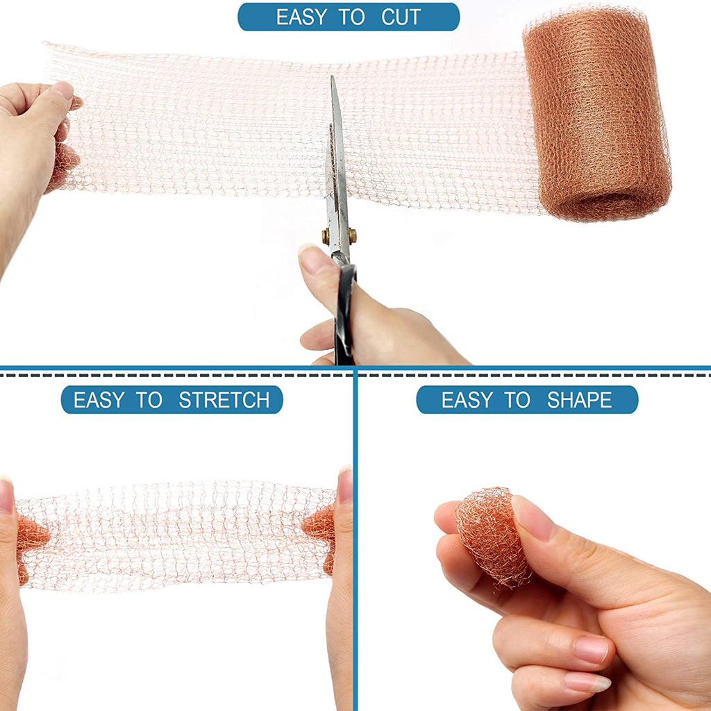Antimicrobial Copper Mesh Roll Pest Control Rat Rodent Kit 0.17mm Monofilament Diameter
