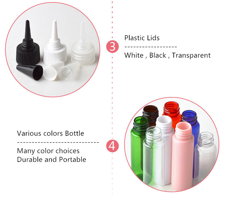 Colorful Plastic Water Bottles , PET PP 30ml Small Plastic Bottles With Lids