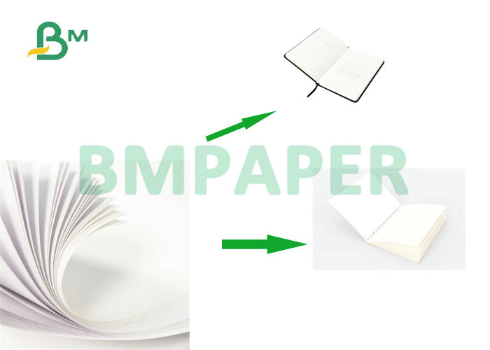 Virgin Wood Pulp 50g 53g 60g White Bond Paper Jumbo Roll For Press Printing