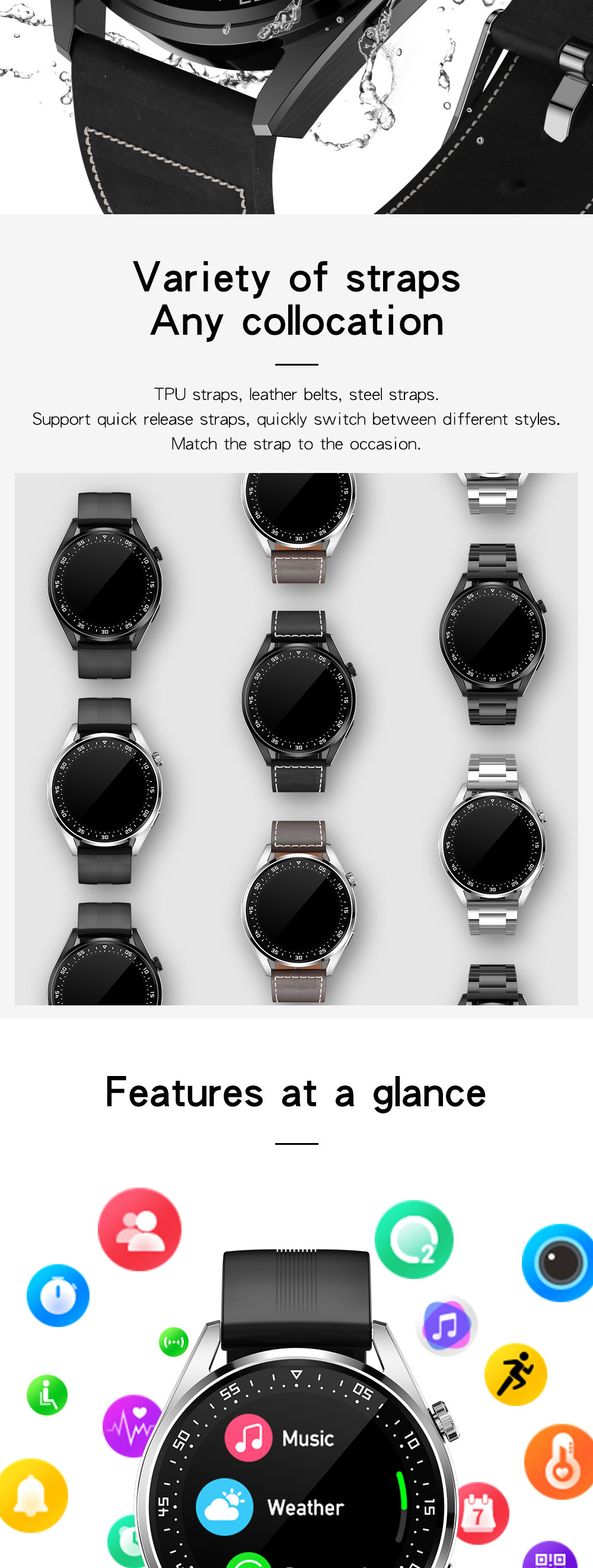 E20 IP67 Waterproof Wireless Call Smartwatch 4.2BLE ROHS Drop Shipping