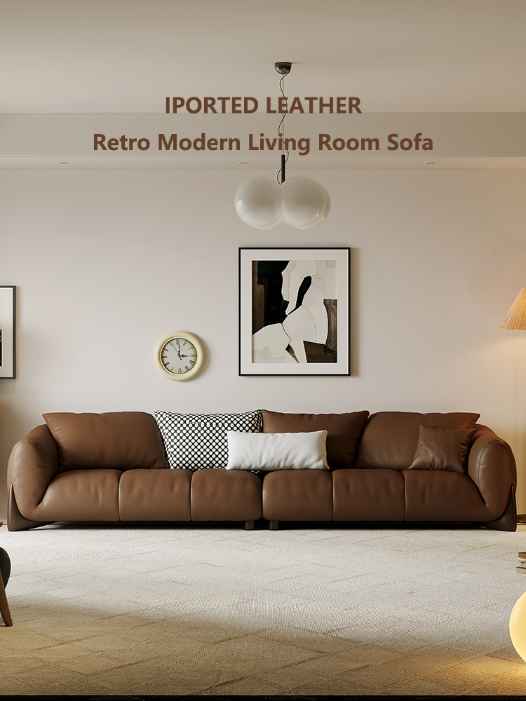 Italian Genuine Leather Sectional Recliner Sofa Set Modular Living Room Furniture