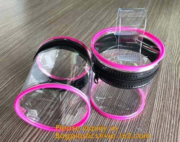 Hot selling luxury round tube lipstick pvc bag packaging high quality colorful
