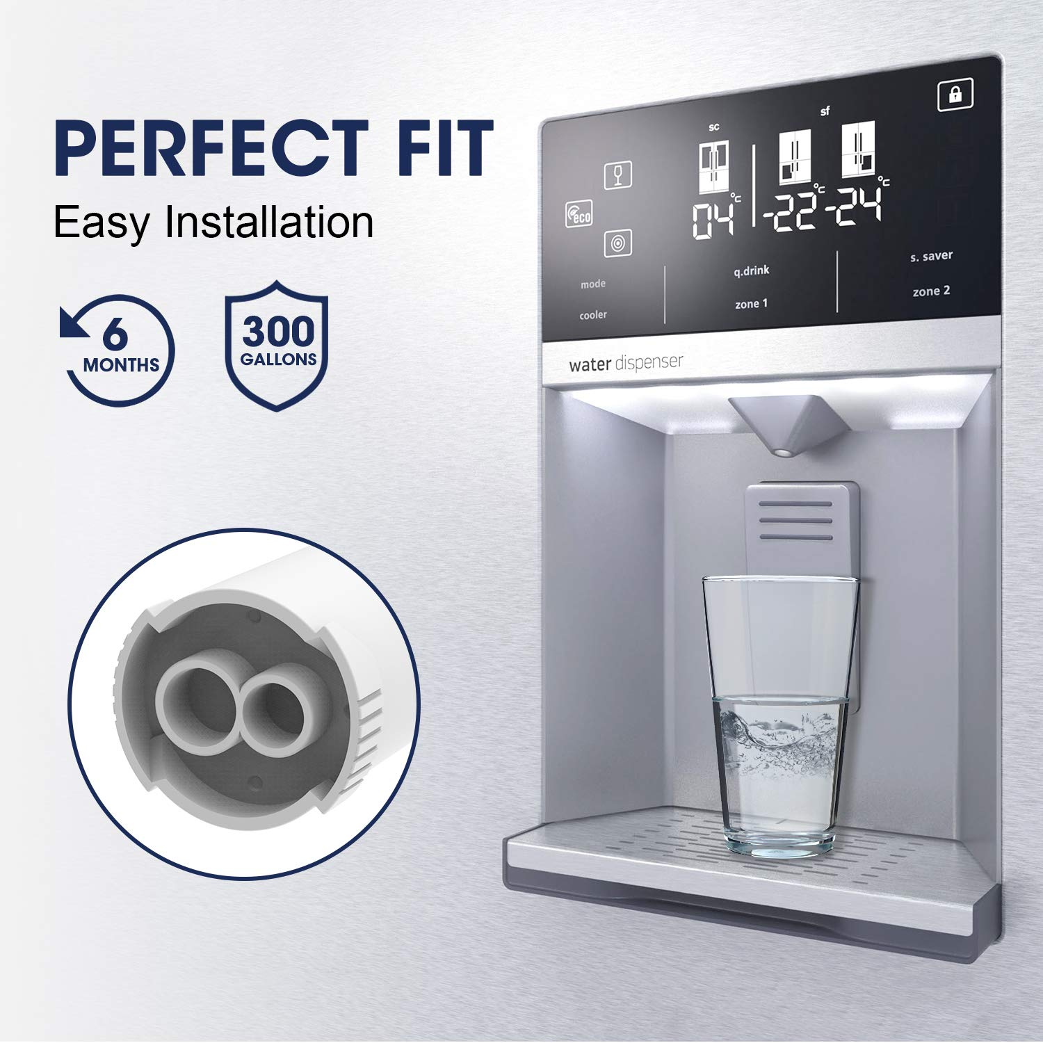 Electric Filter Refrigerator Drinking Water for 469081 Replacement 1Pack 2Pack 3Pack