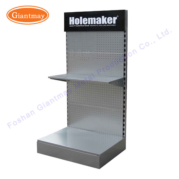 Logo Iron Metal Pegboard Display Stand For Hardware Shop Rack