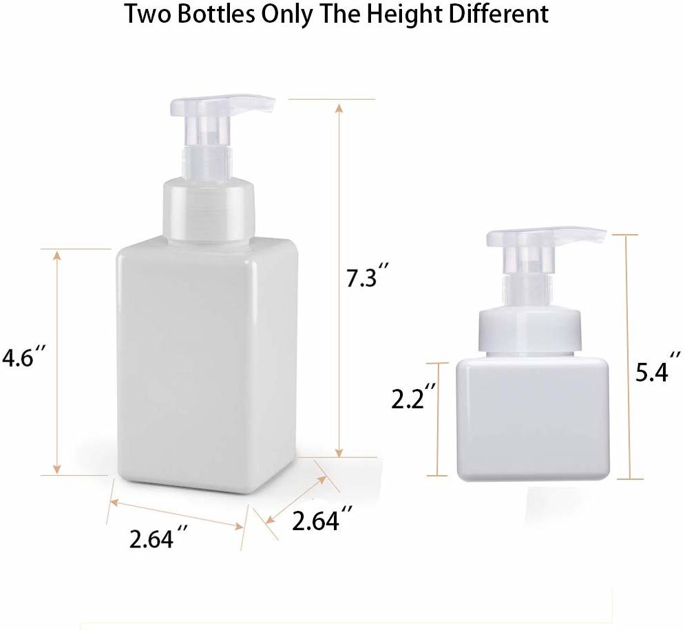 Cosmetic Packing Lotion Pump Bottle White Foam Pump Dispenser Bottle