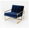 Buy cheap 2018 nice velvet button wood stainless steel frame single chair from wholesalers