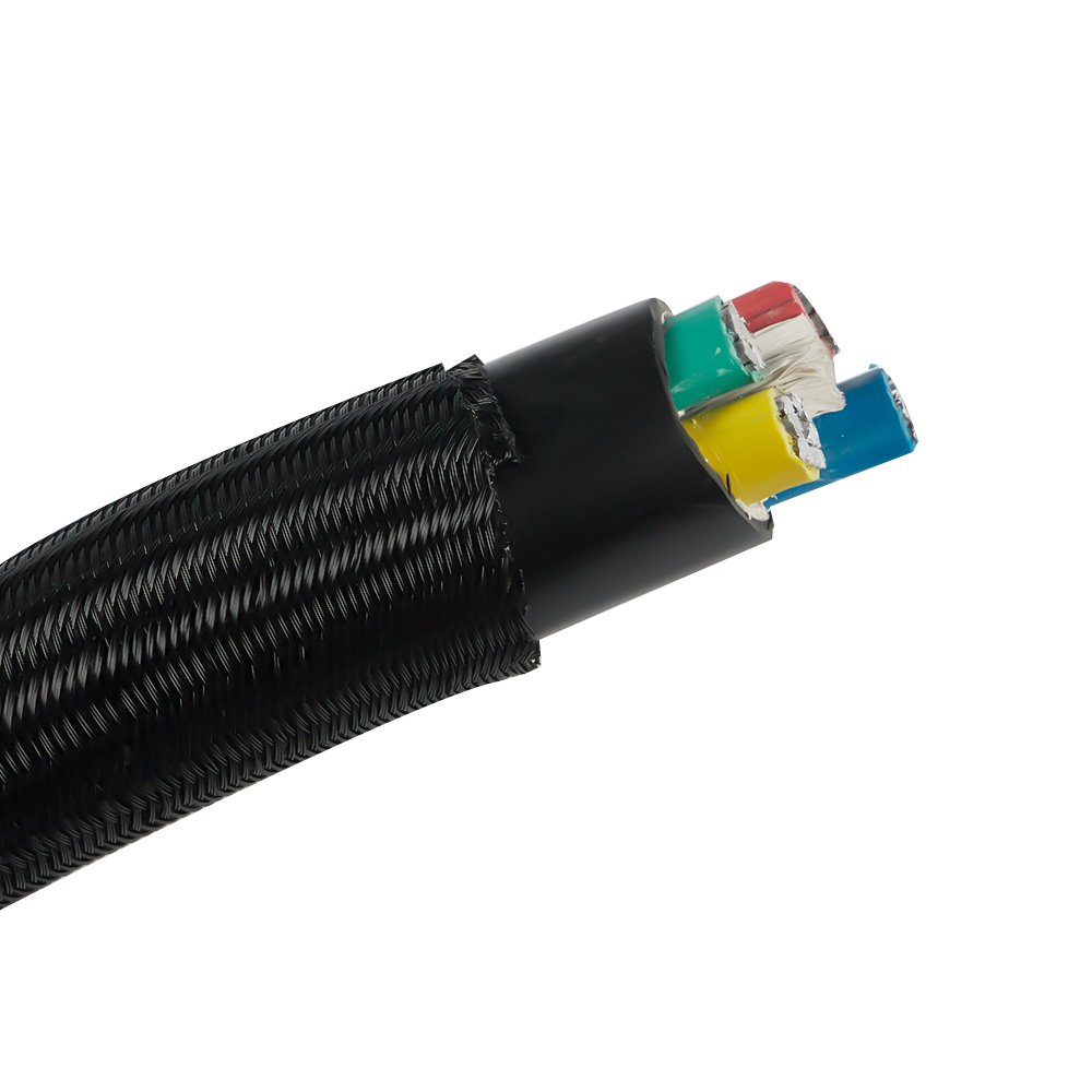 Black Self Closing Wrap PET Braided Sleeve Split Wrap Braided Wire Cable Sleeve