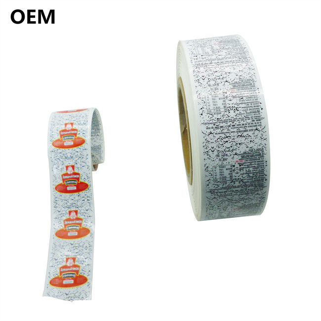 White Colour Flexography Printed Plastic Sausage Casings For Sausages