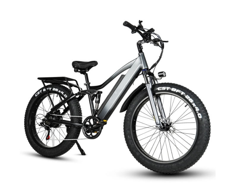 Fat Tire Electric Mountain Bikes For Adults 26 Inch 750W Motor 17Ah Lithium Battery