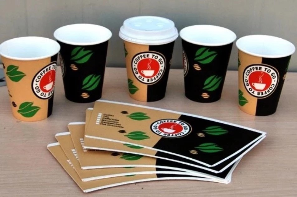 Class A PE Coated Paper Cup Fan Printed and Cutted Paper Fans for Paper Cups