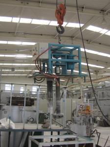 China Suspending Rotary Degassing Unit Aluminum 500 Rpm Refining Process on sale