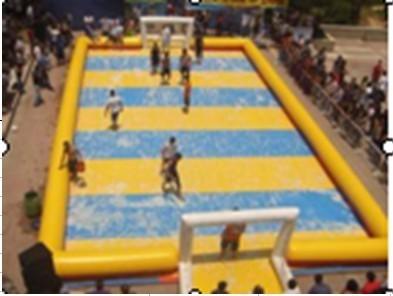 Customized Excellent Inflatable Water Soccer Field / Sports Inflatable Yellow