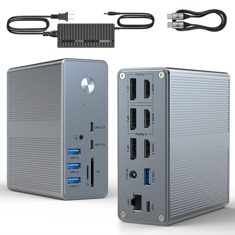 Seamless Integration USB-C Docking Station with 10Gbps Transmission Rate Up To 120W