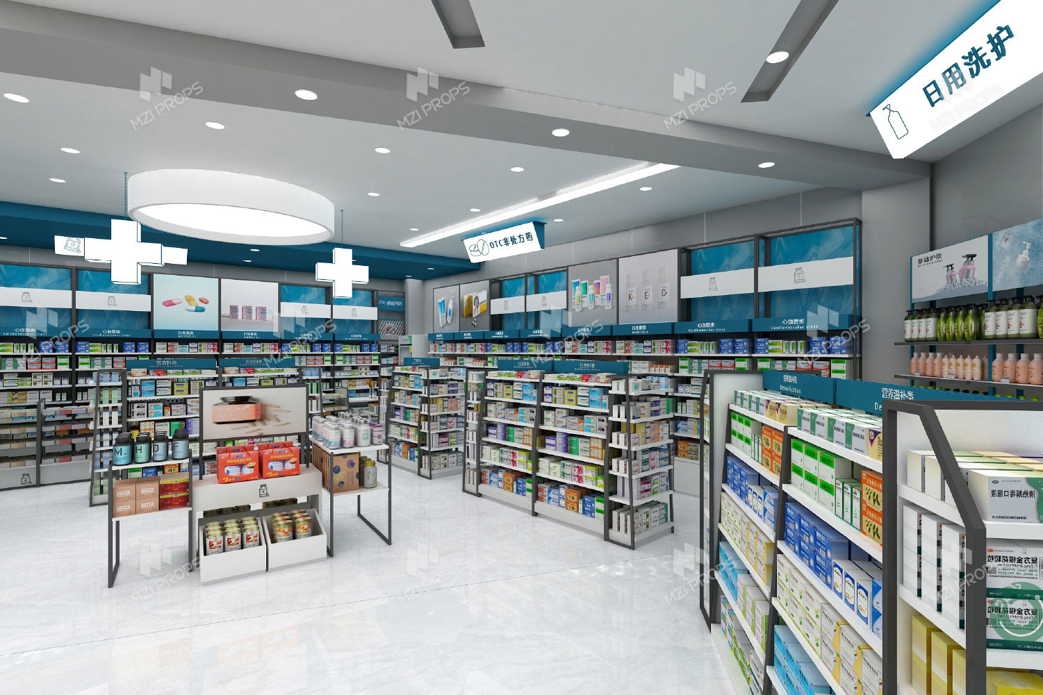 05-QWJYS Pharmacy Store Design With Avant-garde minimalist style