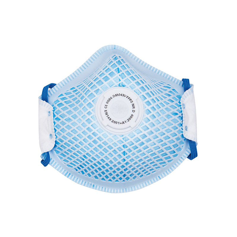DM043V -3 Valved Respirator Anti Dust Face Mask with Air Filter for Construction Cleaning