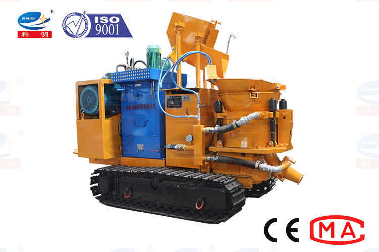 Dry Damp Concrete Shotcrete Machine Low Dust With Compact Structure