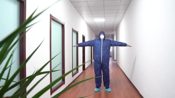 OEM Protective Coverall Suit PP Material Coverall Royal Blue Protective Coverall