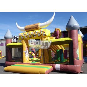 Kids Clearance Western Theme House Inflatable Toddler Playground With Slide