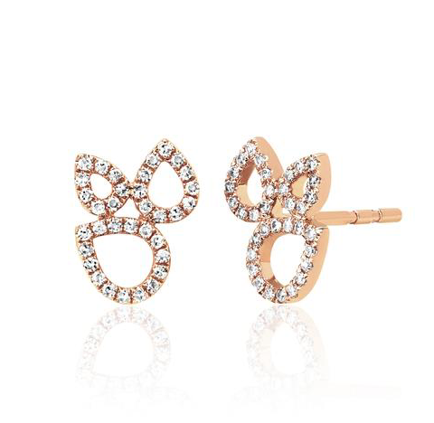 18K Gold Plated 925 Sterling Silver Pave CZ Women's Huggie Earrings CLASSIC Style