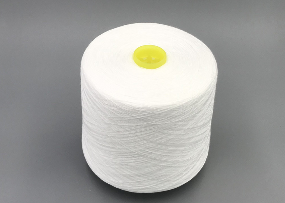 Low Shrinkage 30/2 Raw White Polyester Ring SP Thread Yarn For Weaving