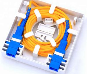  FTTB FTTX FTTH Fiber Optic Ofc Termination Box 2 Port For Home / Work Area Manufactures
