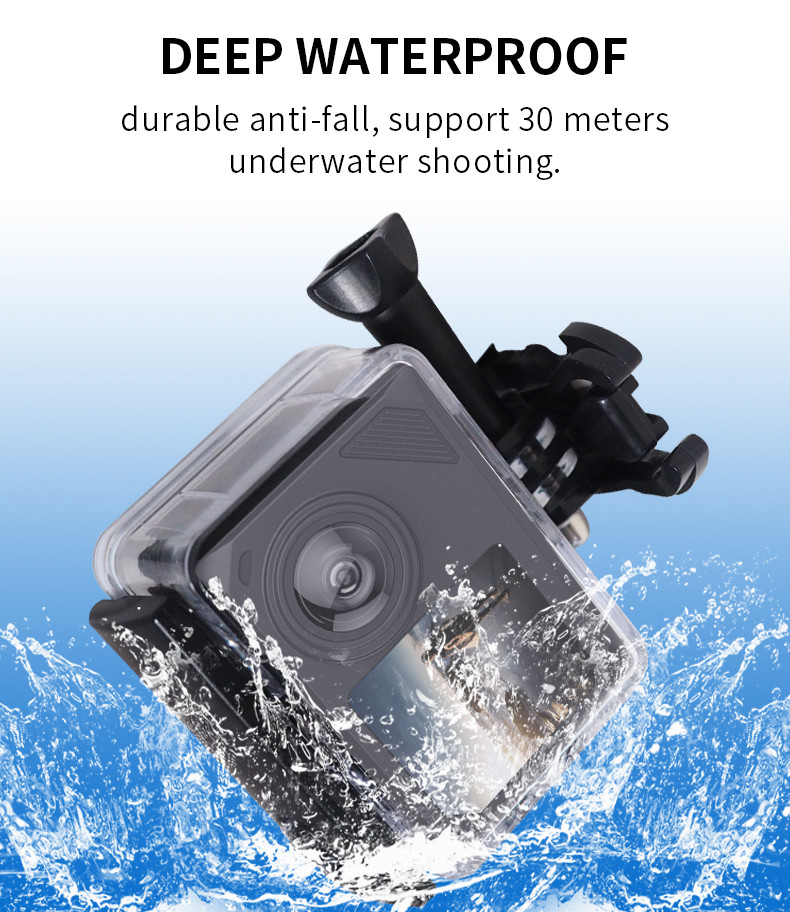 Wireless Selfie 1080P Sports Camera 400mAh Dual Screen Action