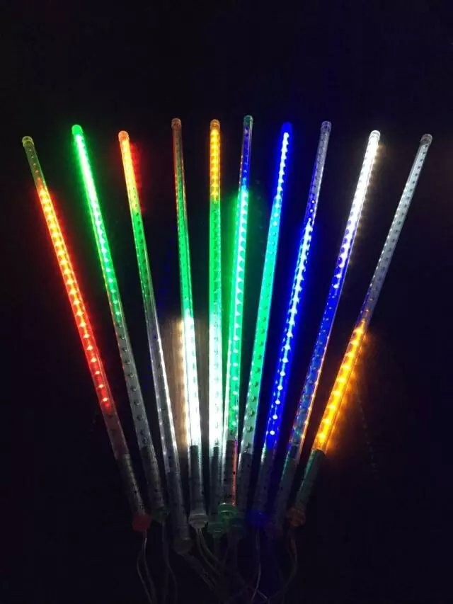 led meteor shower rain tube lights
