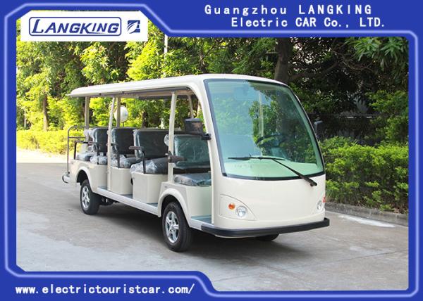Low Speed 72V 5.5KW Mini Electric Sightseeing Car / 14 Seats Electric Shuttle