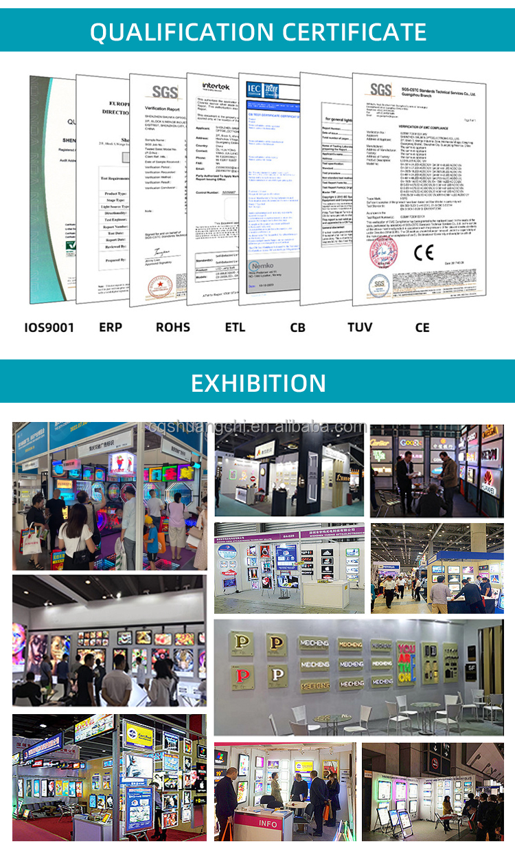 Slim Magnetic Frame LED Light Box for Indoor Advertising Movie Posters A1 A2 A3 A4 A5