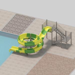Fiberglass Swimming Pool Slide with 2.6m/2.8m Height and 12 Months Warranty for