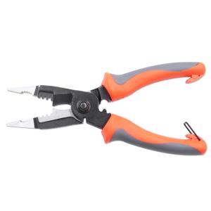 Six in one electrical pliers, 8 inches, 205mm, duck bill type, 373g, PPR handle,