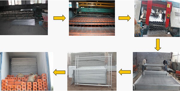 Easy assembly anti-rust galvanized steel temporary fence for sale