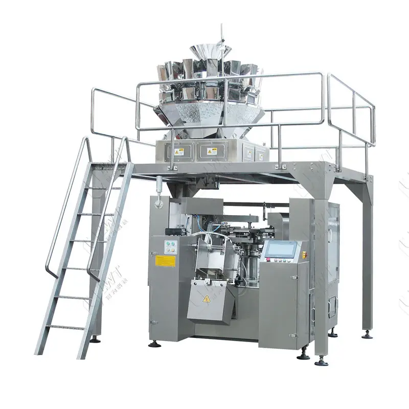 Leadworld Automatic Rotary Bag Packaging line Multifunctional Pre-made Bag Packaging Filling And Sealing Machine