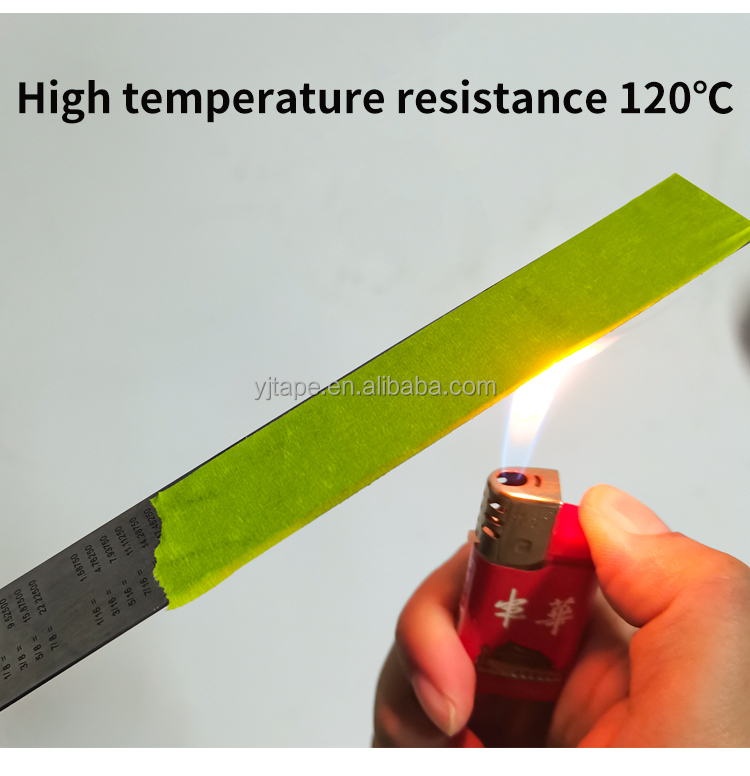 High Temperature Automotive Painters Masking Tape UV Resistant Crepe Paper No Residue