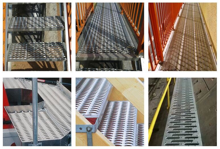 Hot Dip Galvanized Antiskid Perforated Plate Walkway Safety Grating