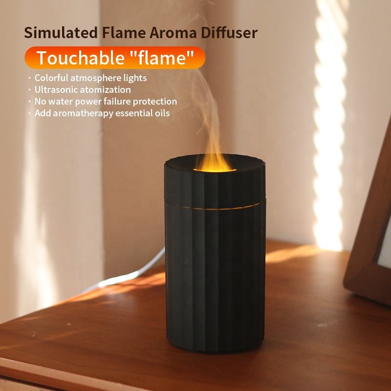 Enhance Your Car and Home Atmosphere with Portable the 7 Colors 100ml Simulation Flame Car Diffuser Humidifier for Dropshipping