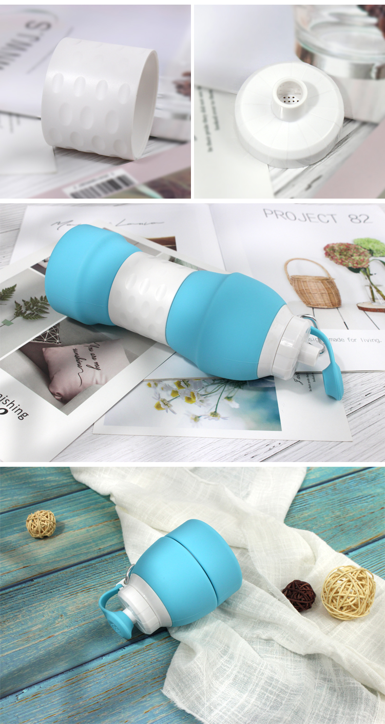 20.4 Floz Filter Collapsible Silicone Water Bottles