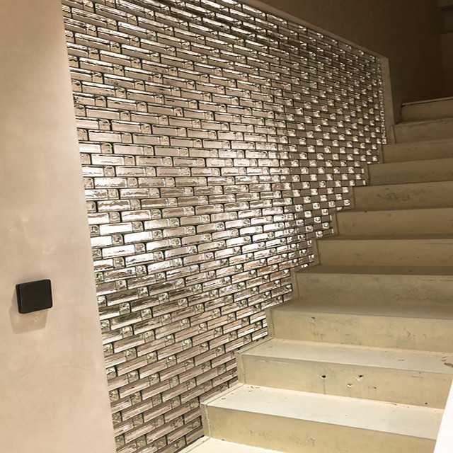 Hot Melt Glass Brick / Block Curtain Wall Light Giving Privacy Energy Insulated
