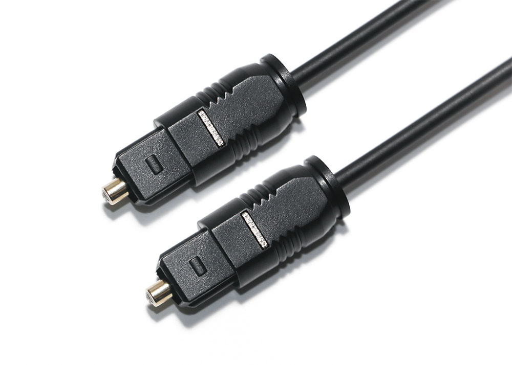 Factory Outlet Toslink Optic Audio Cable PMMA Black PVC With Dust Cap extra thin for Soundbar