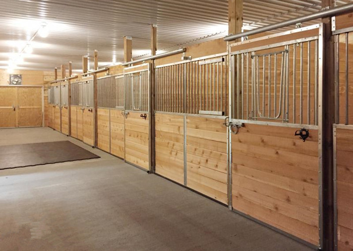 Indoor Portable Steel Tube Metal Horse Stable Fence Panel With Sliding