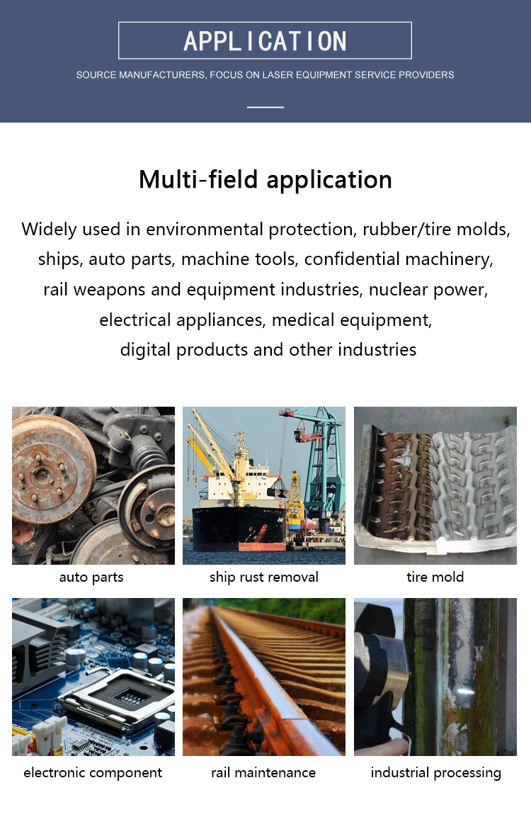 Fiber Length 3M-10M 1000W/1500W Handheld Laser Cleaning Machine for Degreasing and Rust Removal