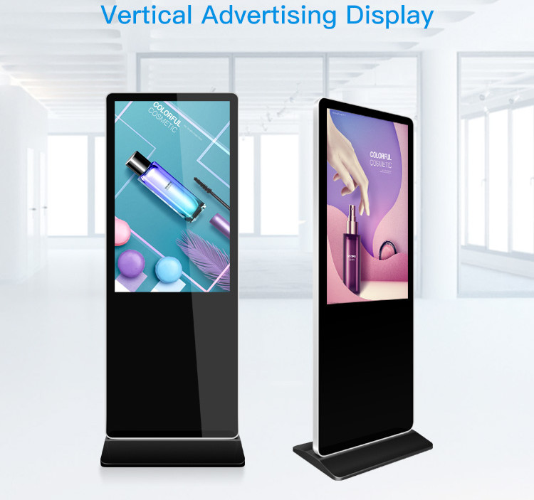 UHD Indoor Multi Touch LCD Display Kiosk Floor Standing Advertising Display