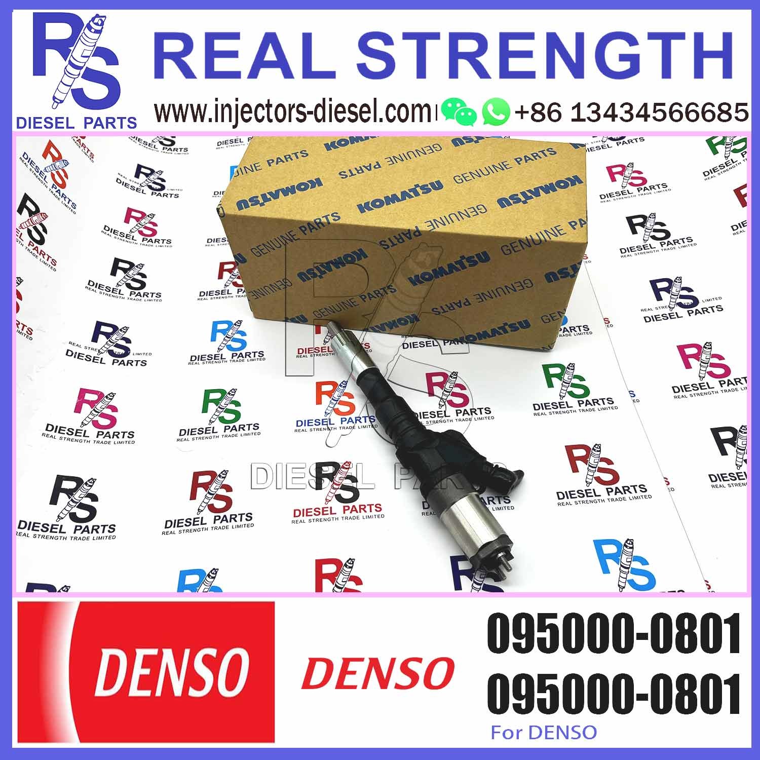 Diesel Fuel Common Rail Injector 095000-1211 6156-11-3300 095000-1210 095000-0800 095000-0801 for Komat-su PC400-7 PC450