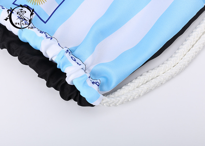 Argentina Sports Shoulder Printed Drawstring Backpack Bag Large Size